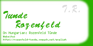 tunde rozenfeld business card